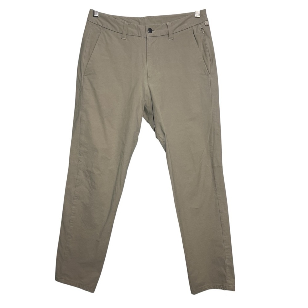 Lululemon Commission Pants Slim Fit Mens Size 30 Beige M5A73S Secure Pocket